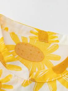 mini bala 女童甜美花朵连体衣 婴幼儿服装 - 黃色 - 查看 8