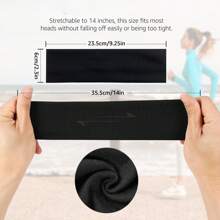 6pcs Women's Multi-Color Solid Color Sports Sweat-Absorption Headband, Running Fitness Hair Band For Protecting Forehead Casual Yoga Headband Pack Set For Women Men In Black White Grey