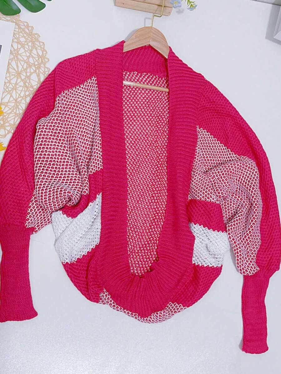 Women Cardigans - 玫紅色 - 查看 1