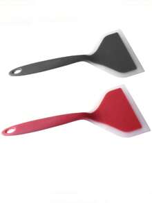 Wide-Head Pizza And Steak Spatula, Silicone Pancake Flipper, Non-Stick Pan Turner,Pancake Leveler, Heat-Resistant Kitchen Tool - Multicolor - View 10