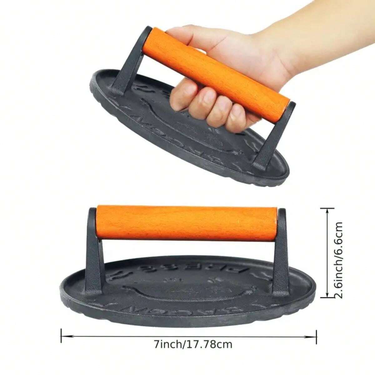 Bistecchiera In Ghisa Doppia Faccia Con Manici Removibili E Base In - Foto 5