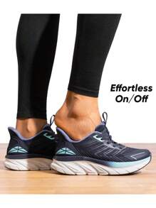 Women's Slip On Walking Shoes Running Comfortable Tennis Breathable Non Slip Athletic Gym Workout Cross Training Sneakers - Blue - View 8