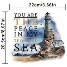 Adesivo Personalizado de Transferência de Calor, Tema Farol, Decalques Termo-Colantes DIY Para Roupas, Produção de Camisetas, Decoração de Travesseiros, Suprimentos para Confecção de Roupas e Apliques - multicolorido - Visão 3