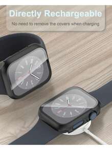 6 PIEZAS Compatible con la carcasa y la pantalla del Set de 6 colores de combinación para hombres y mujeres Anticaída, Scratch-Resistant, PC resistente al agua y al polvo Protector de pantalla de vidrio templado integrado Protector del reloj Compatibles con Applewatch 40/44/42 (S10) MMMM Funda protectora deportiva de moda compatible con el AppleWatch Series 10/Ultra/9/8/7/6/SE/5/4 Estuche de repuesto conveniente para todo el daño de la protección del Watch