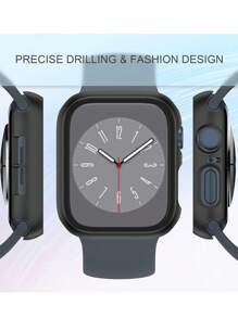 6 PIEZAS Compatible con la carcasa y la pantalla del Set de 6 colores de combinación para hombres y mujeres Anticaída, Scratch-Resistant, PC resistente al agua y al polvo Protector de pantalla de vidrio templado integrado Protector del reloj Compatibles con Applewatch 40/44/42 (S10) MMMM Funda protectora deportiva de moda compatible con el AppleWatch Series 10/Ultra/9/8/7/6/SE/5/4 Estuche de repuesto conveniente para todo el daño de la protección del Watch