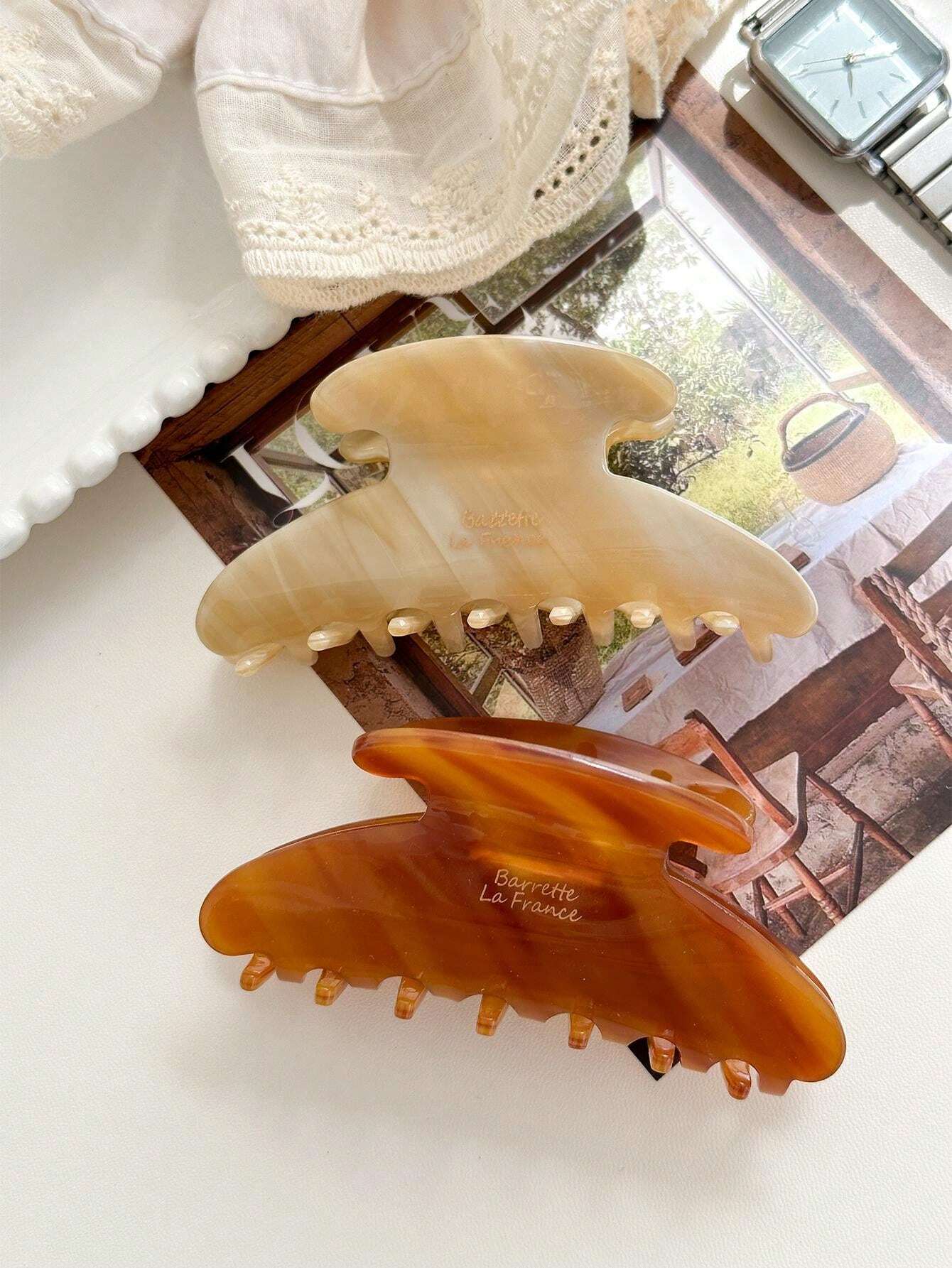 Ägyptische Haarspange Aus Acetat - Kulturelle Haarklammer Mit Starkem Halt