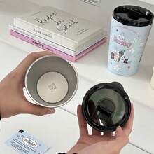 Taza con forma de corazón de "Dopamine Love" 2024 Nueva, taza de café de acero inoxidable, termo de viaje portátil