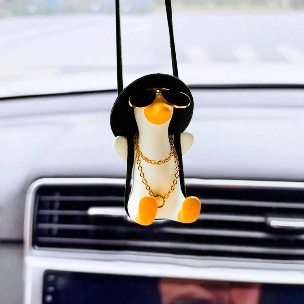 Ornement Cœur Strass Pour Rétroviseur Voiture - Décoration Mignonne Noire, 31 Cm De Long, Cœur 6.5x5.8 Cm