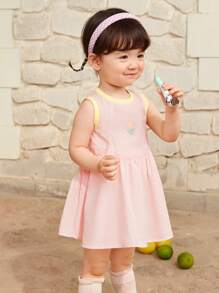 Balabala Young Girls' Dress Baby Dress Baby Princess Dress 2024 Spring And Summer New Children's Sweet - Pink - View 2