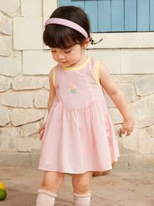 Balabala Young Girls' Dress Baby Dress Baby Princess Dress 2024 Spring And Summer New Children's Sweet - Pink - View 3