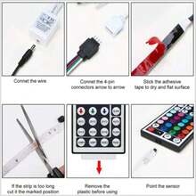 16Ft RGB Flexible LED Strip Light 3528 SMD   Fairy Lights Room TV Party - 彩色 - 查看 10