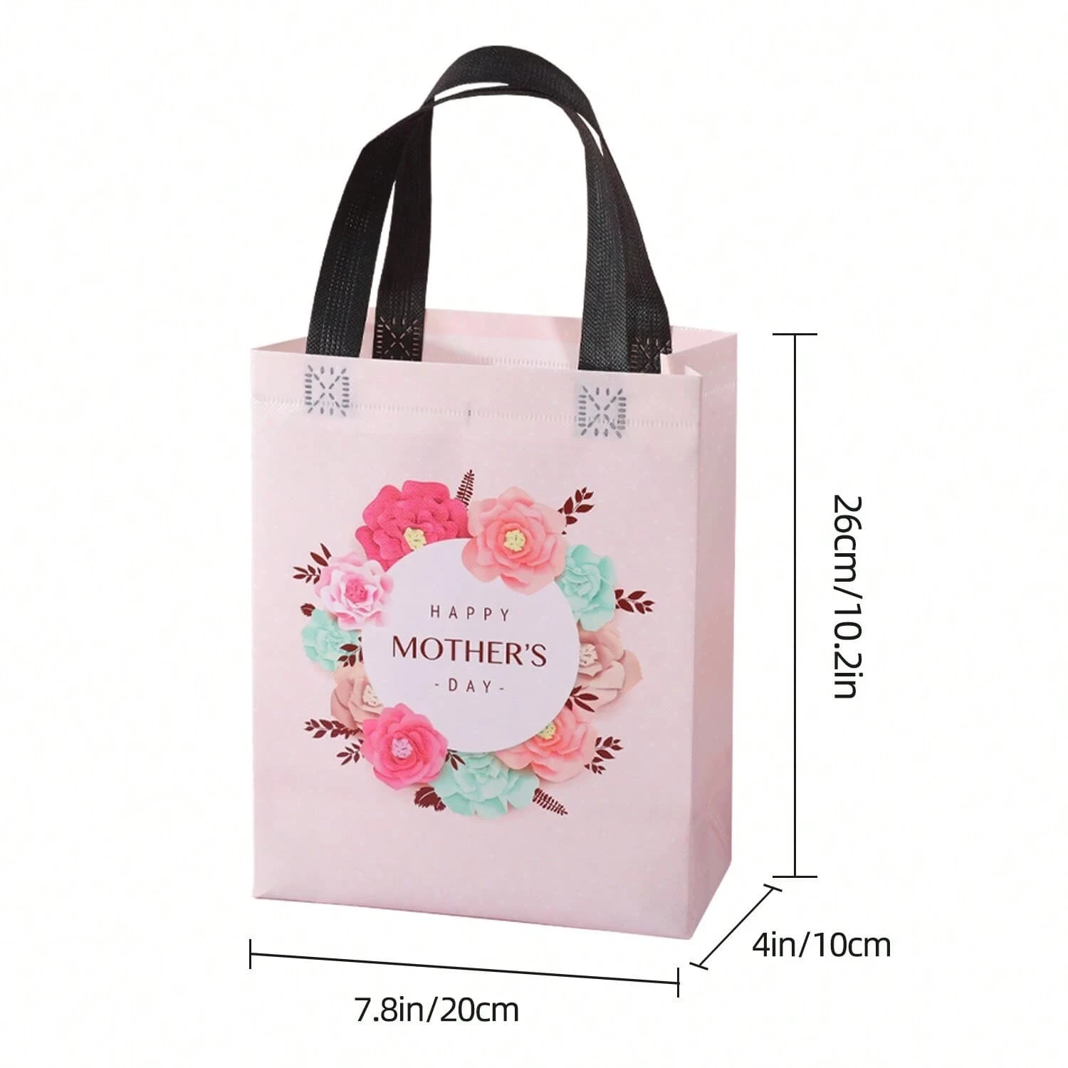 Non-Woven Fabric Tote Bag For Mother's Day Flower Theme Party Holiday ...