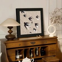 1pc 40*40 Size Oil Painting Canvas, Vintage Style Art Painting For Desktop And Cabinet Decoration, Can Be Framed And Hung On The Wall Manually.