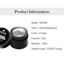 1 CAJA 8ml Pintura de esmalte de uñas de metal rosa dorado - Creativo Esmalte de Uñas Elástico para Pintar, Dibujar, Grabar en Relieve, Diseño de Escultura - Efecto Espejo Mágico - Manicura DIY - Rosa Oxidada - Ver 10