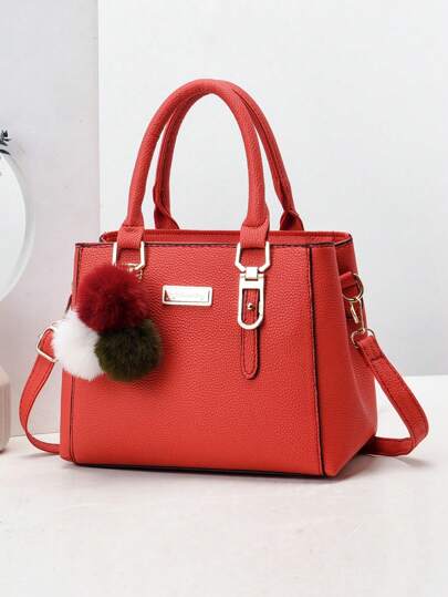 Fashionable And Simple Handbag With Gift Pendant