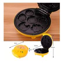 Maquina Mini Cake De Fazer Bolinhos Waffles Cor Amarelo 110V E 220V & - Amarelo - Visão 3