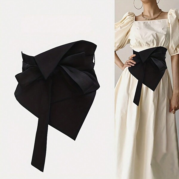 Fashionable Versatile Canvas Belt, Decor For Dress, Shirt, Waist Cincher For Women