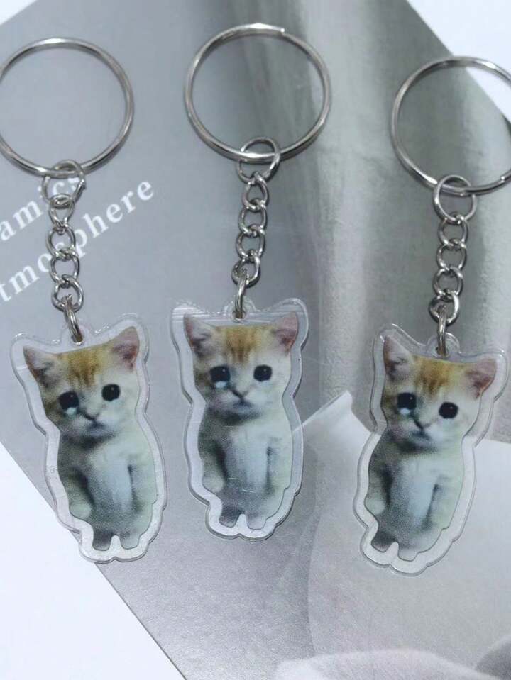 ☆☆helloharriet☆☆ Sad Cat's Clubhouse Keychain helloharriet Sad Cat's Clubhouse Keychain (hello harriet