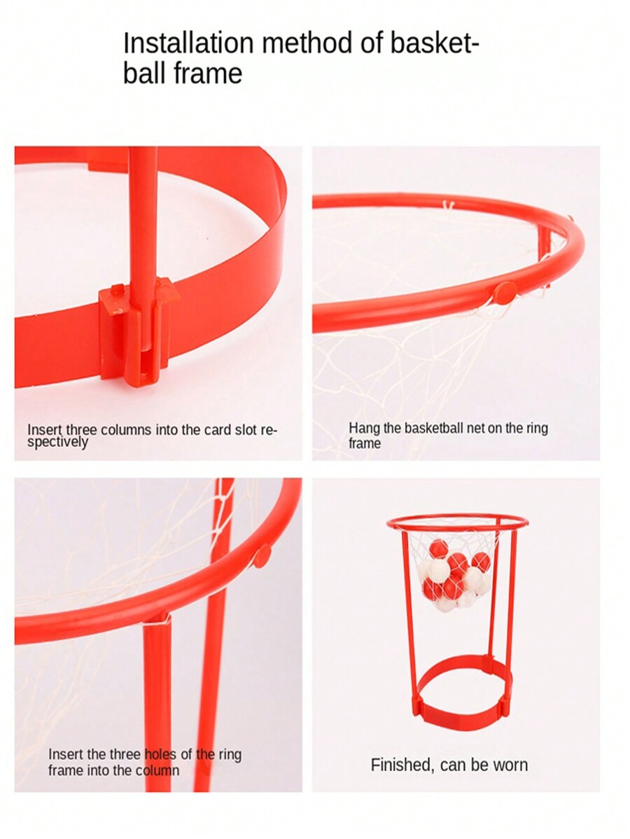 2sets Head Hoop Basketball Party Game For Kids And Adults, Adjustable