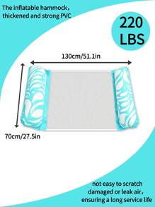 1Pack Inflatable Swimming Pool Adult Floating Bed Multifunctional Water Hammock Sofa For Water Activities, Beach Essentials, Beach Accessories - Light Blue - View 3