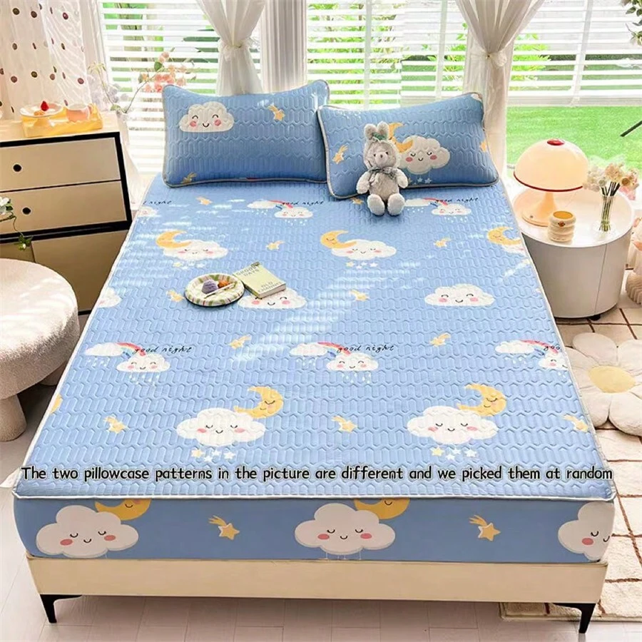 1pair A Grade Cute Cartoon Latex Pillowcase, Dust Mite Resistant And Antibacterial, Single