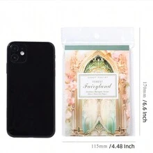 50張/組復古波洛克風格材質紙，適用於舊式奇幻日記背景，DIY裝飾筆記本紙，剪貼簿用紙 - 彩色 - 查看 7