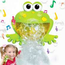 青蛙/螃蟹泡泡沐浴機，帶音樂自動泡泡機玩具，為寶寶帶來有趣的沐浴體驗，送禮給幼兒的泡泡玩具 - 彩色 - 查看 2