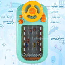 Volan interactiv pentru copii Conducere Jucărie cu volan Jucării muzicale Volan Jucării educaționale Simulate Jocuri de simulare Conducere Jucărie Mașină de curse pentru copii mici Jucării pentru băieți Fete (Mașină de curse)