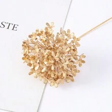 3/6/10PCS Realistyczne Sztuczne Złote/Srebrne Czyste Białe Hortensje Kula Dekoracja Domu Kwiaty - Odporna Na Blaknięcie Zieleń Do Uroczego Wystroju Wnętrz i Patio - Idealna Do Stylizacji Domu I Imprez, Dekoracja Do Romantycznego Stylu Dekoracji Ślubnej