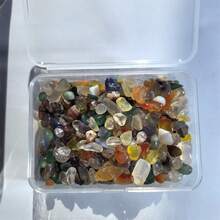 100g混色彩虹石頭顆粒，DIY手工藝品必備，包括天然瑪瑙、閃石和水晶石 - 彩色 - 查看 14