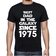 T-shirt da uomo Il miglior papà della galassia dal 1975 – Il miglior papà della galassia dal 1975 – Maglietta grafica di 49 anni Idea regalo per il 49° compleanno Vintage anno 1975 Nuovo
