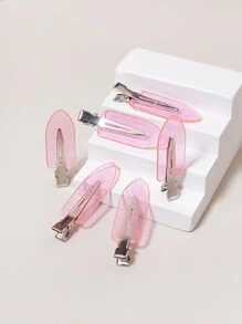 6pcs No-Trace Bangs Clip, Portable Anti-Slip Hairpin, Suitable For Hair Salon And Home Use, Girls Accessories