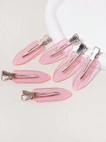 6pcs No-Trace Bangs Clip, Portable Anti-Slip Hairpin, Suitable For Hair Salon And Home Use, Girls Accessories