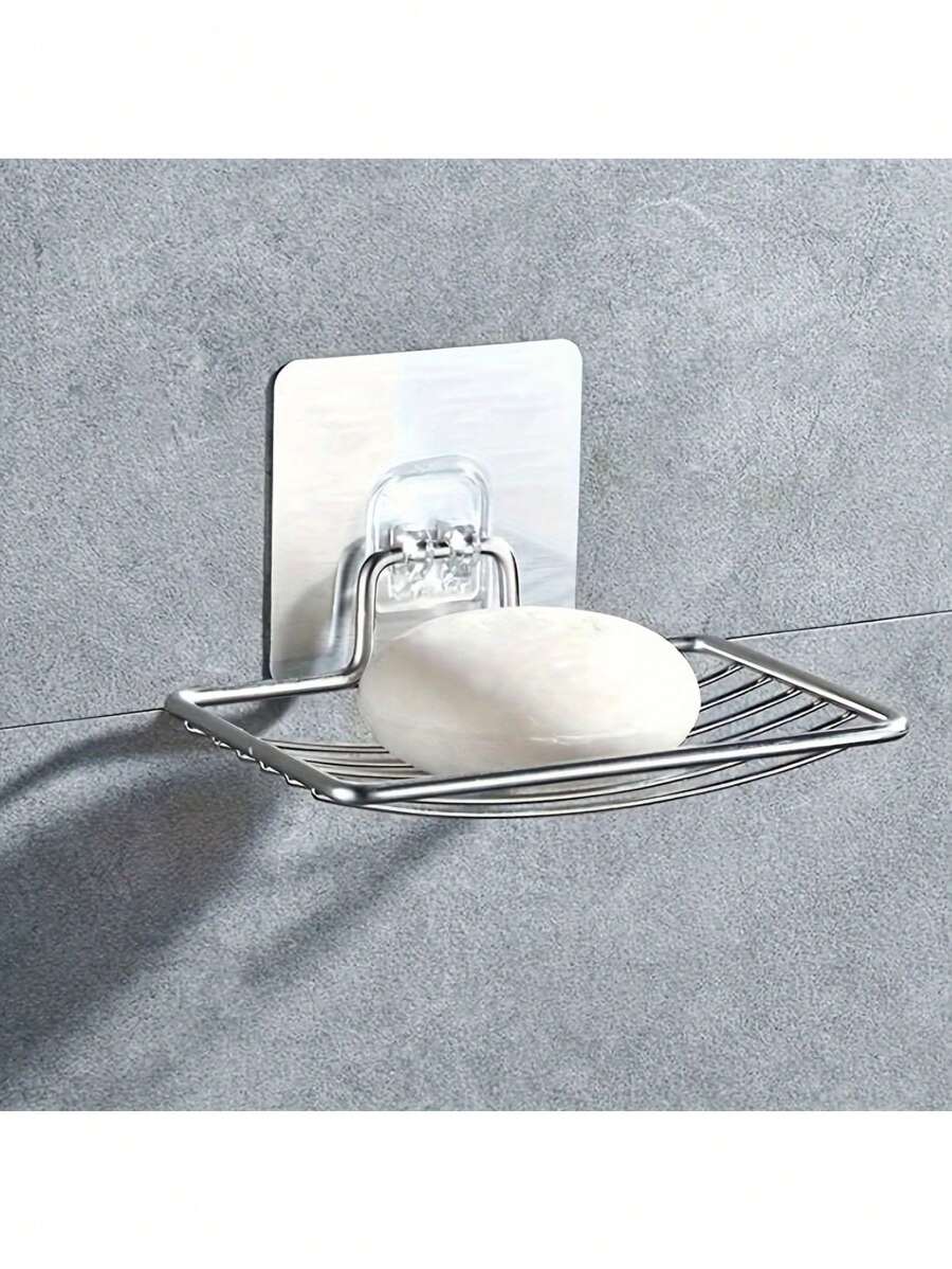 1 Stück Seifenhalterung zur Wandmontage, aus Edelstahl Seifenständer, Drainageschale für Seifenablage, einfacher Seifenaufbewahrungsständer für Badezimmer zu Hause, Badezimmerzubehör