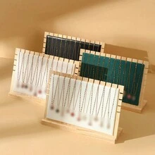 1 stuk, Sieradendisplayrek, Massief houten kettingrek, Sieradendisplay en decoratieve artikelen Sieradendisplayrek, Kettingopbergdoos, Gebruikt om accessoires, kettingen, armbanden weer te geven, Zeer geschikt voor handwerktentoonstellingen en juwelierszaken - Veel kleurig - Bekijken 4