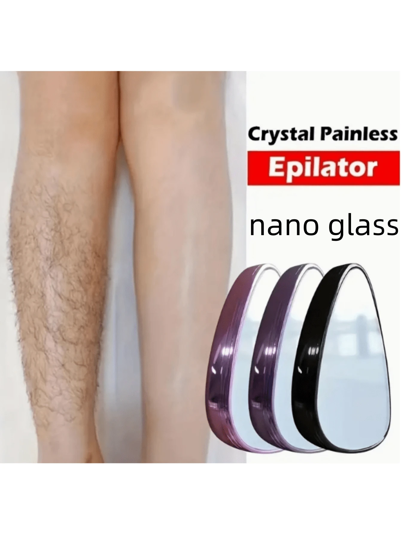 1pc Water Drop Shaped Exfoliating Hair Removal Tool, Upgraded Crystal