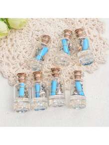 10pcs Mini Clear Glass Bottles With Corks For Perfume, Aromatherapy, Essential Oils, And DIY Craft Projects, Also Great For Wedding Gift, 10ml - Transparent - View 2