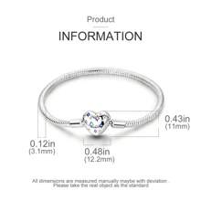 镀银心形、蝴蝶、皇冠、蛇骨手链，适合 DIY 手链，时尚珠宝礼物，适合女性、生日、订婚 - 蝴蝶型 - 查看 8