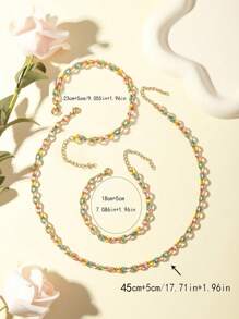 Mehrere Stücke ins-Stil Titanstahl Emaille Tropföl farbenfrohe Premium Halskette, individualistischer minimalistischer Hip-Hop-Schlüsselbein-Ketten-Set