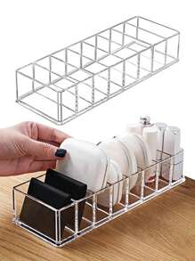 klimonla 1 pieza Organizador cosmético transparente acrílico para escritorio con cajón a prueba de polvo para almacenamiento de polvo compacto, paleta cosmética, caja de herramientas de maquillaje y expositor, organizadores para maquillaje organizador belleza caja almacenamiento comestica caja maquillaje