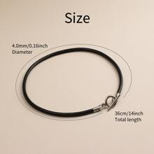 BLKSMTH BLKSMTH Women's Classic Black Leather OT Buckle Choker Necklace