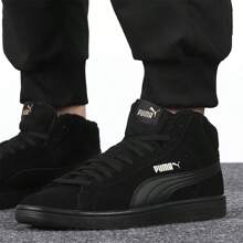 Puma 2026 New SMASH V2 Mid-Top Casual Sneakers With Lining, Style 375870, Unisex - Black - View 1