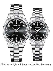 2pcs/Set Diamond High-End Couple Quartz Watches - Multicolor - View 20