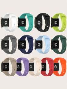 1pc Unisex Solid Color Silicone Watch Band, Compatible With Redmi Watch 3, Suitable For Daily Wear
