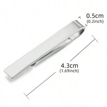 1 chiếc Nam Bạc/Vàng/Gunmetal/Kẹp Cà Vạt Màu Xanh Hải Quân, Chất Liệu Đồng Thanh Cà Vạt, Thích Hợp Để Mặc Hàng Ngày - nhiều màu - Xem 2