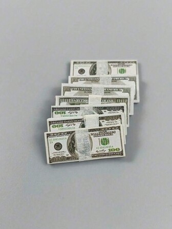 Assorted Mini Fake Money Models, Simulation Paper Currency, Bill Props For Christmas Party, Party Supplies, Decorations, Replica Printed Banknotes, Fake US Dollars, Entertainment Props, Movie Props, Magic Show Prop, Funny Prank, (Style And Printing Font Randomly Shipped)