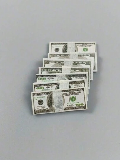 Assorted Mini Fake Money Models, Simulation Paper Currency, Bill Props For Christmas Party, Party Supplies, Decorations, Replica Printed Banknotes, Fake US Dollars, Entertainment Props, Movie Props, Magic Show Prop, Funny Prank, (Style And Printing Font Randomly Shipped)