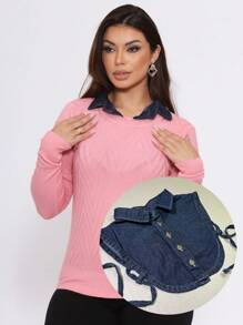 Women Tops - 藍色 - 查看 1