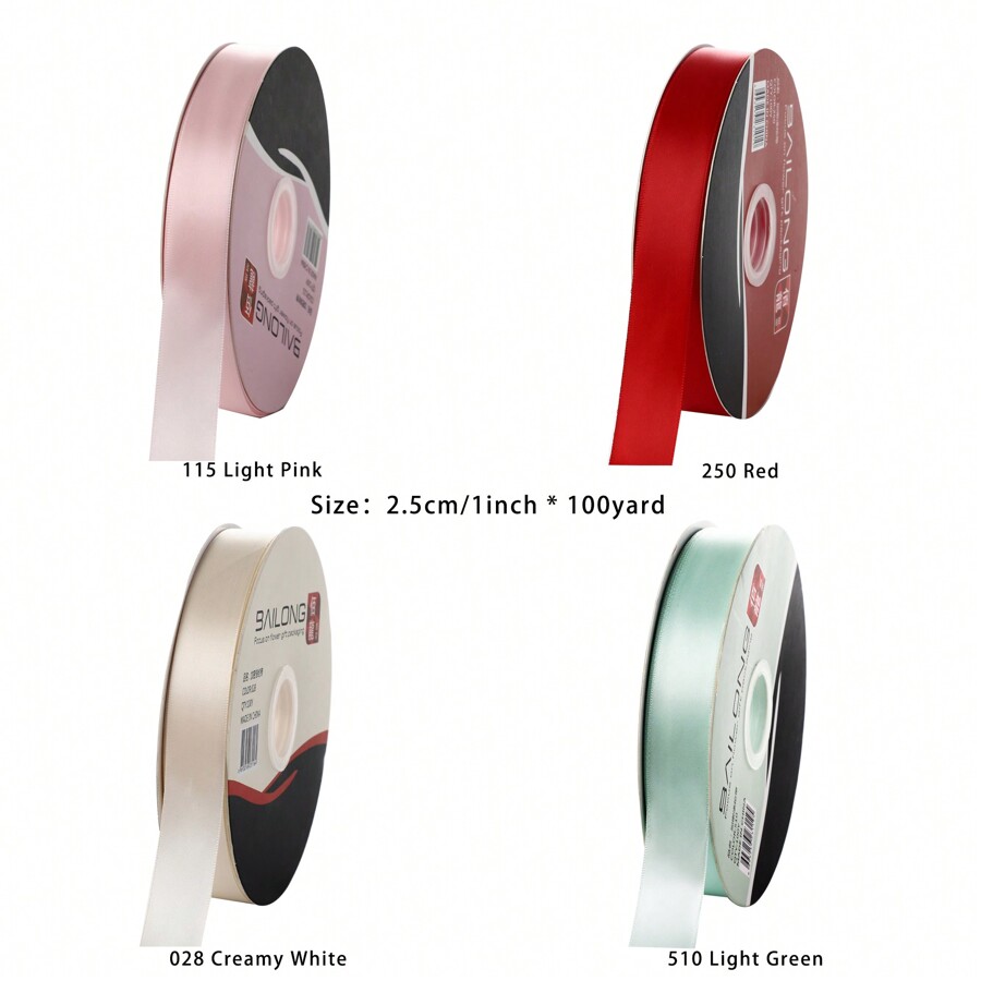 100 Yards 1 Inch Satin Ribbon, Gift Wrapping Ribbon, Hair Ribbon