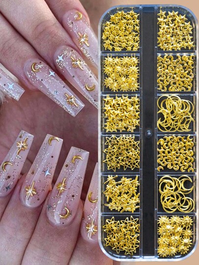 1 Boxes Star Moon Heart Triangle Square Rivet For Fingernails & Toenails Decor 3D Gold Metallic Punk Nail Art Jewels 12 Grids Nails Nail Sequins Charms DIY Nail Gems Nail Suppliesdecorazioni per unghie
charm unghie
decori unghie decorazioni per unghie
charm unghie
decori unghie